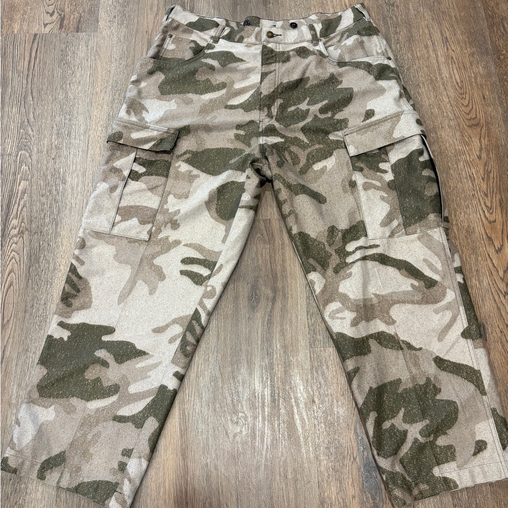Cabela's Men's Camo Flannel Hunting Pants 38 Regular Sized 26” Inseam